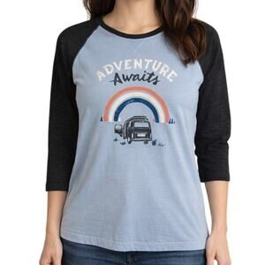 North Face Adventure Awaits Raglan Top Blue Small / Petite